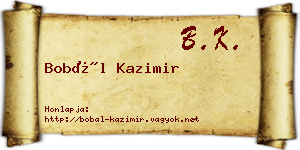 Bobál Kazimir névjegykártya